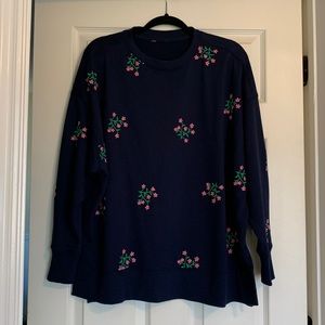 Navy Sweatshirt Tunic